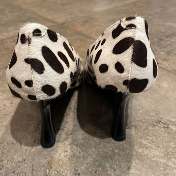 Kelsi Dagger Adore Leather Cowhide Sculpted Wedge Heel Pumps Shoes Womens 7.5M - Picture 4 of 12